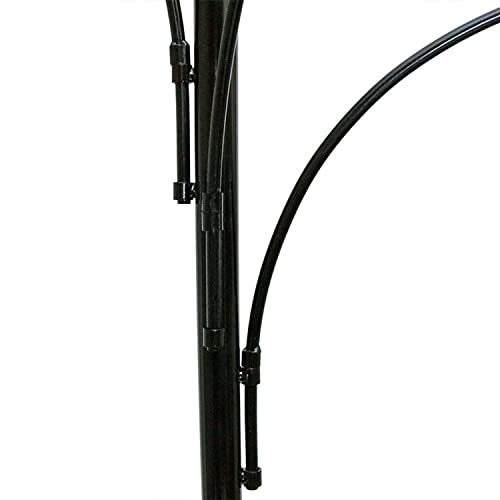 Sunnydaze 4-Arm Hanging Basket Plant Stand with Adjustable Arms - Black - 84