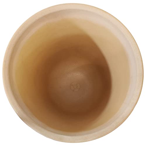 Sunnydaze 15.5-Inch Walter Large Plant Pot - Polyresin Round Outdoor Planter with Drillable Drainage Hole - 2 Pack - Antique White