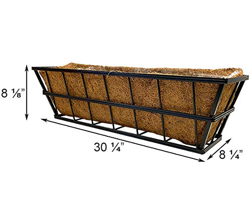 Panacea 81436 Modern Farmhouse Deck Planter Box, Black, 30.25
