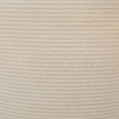 Sunnydaze 15.5-Inch Walter Large Plant Pot - Polyresin Round Outdoor Planter with Drillable Drainage Hole - 2 Pack - Antique White