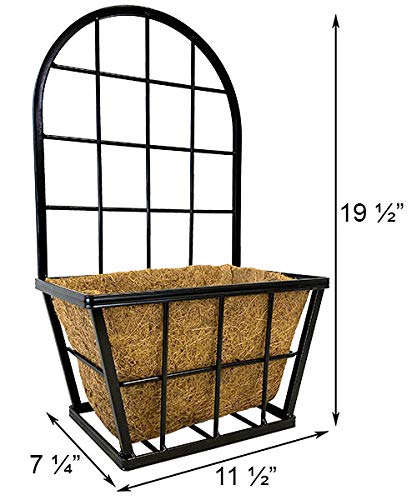 Panacea 81437 Modern Farmhouse Wall Planter with Trellis, 11.5