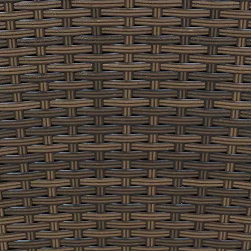 Sunnydaze Set of 2 Square Tall Wicker Planters - Polyrattan Rectangular Large Outdoor Planters - 24-Inches Tall - Brown